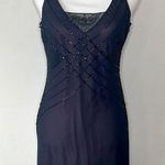 Vintage Beaded Prom Dress Black Size 8P Photo 5
