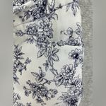 Mario Serrani  Italy Pants Women's 10 Blue White Floral Zipper Fly Straight Leg Photo 3