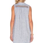 Free People Off Poplin Dress in Chambray Combo Size XS Linen Stripe Beach Boho Photo 1