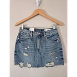 BLANK NYC  Denim Mini Skirt Size 26 Distressed NWT Photo 1