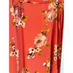 Bobeau  Coral Floral Print Maxi Skirt Women's Size L Summer Spring‎ Photo 1