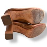 Tory Burch  Womens Jolie Brown Leather Elastic‎ Trim Cap Toe Block Heel Pumps 7M Photo 4