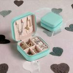 1pc Mini Jewelry Box, Portable Jewelry Storage Box, PU‎ Leather Small Organizer Photo 13