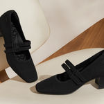 Vivaia Melody Pro Mary Jane Heels Old Money Minimalist Knit Comfort Black 7 Photo 0