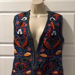 Embroidery Armenian Vest with Floral Multicolor Embroidery small Blue Photo 0