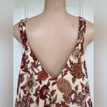 Free People Floral Mini Dress in Red and Cream Photo 4