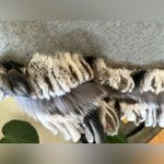 KELLI KOURI Silver Fox & Rabbit Fur Wool Poncho Size undefined Photo 7