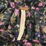 Free People  Meant To Be Blouse Floral Puff Sleeve Top Black Purple Women’s S Photo 6