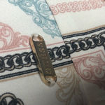 Guess Soliana Printed Wide Leg Jumpsuit Size Large Sweetheart Neck Peep Hole Photo 7