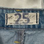 Free People Denim June Shortalls Romper Moonbeam Blue Distressed Boho Sz 25 Photo 9