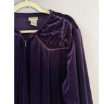 Delicates Vintage Purple Velour Pullover Robe Nightgown Women’s Size Medium Photo 2