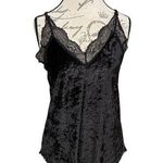 Womens Tank Top Small Black Velvet Crush Lace Edgy Emo Punk Mob Wife Gothic Y2k Photo 0