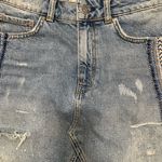 Free People  Blue Silver Embellished Mini Skirt Photo 4