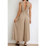 Final Touch Chic Sleeveless Wide-Leg Jumpsuit – Beige / Neutral Photo 1