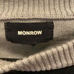 Monrow Black & Tan Color Block Mock Neck Balloon Sleeve Revolve Sweater Size L Photo 6