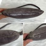 Hobo The Original Leather Zipper Baguette Mini Bag Clutch Purse Gray Photo 8