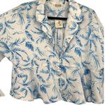 Free People NWT Beauty Sleep Pajama Top Satin Floral Print Button Up Size XL Photo 7