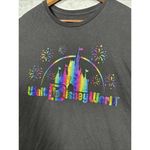 Walt World Black Metalllic Rainbow Logo Magic Kingdom Disney T-shirt XXL Photo 1