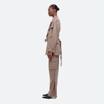 Helmut Lang  Taupe Rider Trench Coat in Driftwood Size XS Photo 4