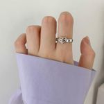 Belt Heart ring belt ring lovely ring cute ring silver ring adjustable ring Photo 0