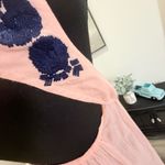 Jasmine & Ginger  Pink Midi Dress with Navy Accents Photo 5