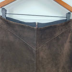 Vintage Equestrian Pig Suede Pants High Rise Stretchy Dark Brown Womens Medium Photo 4