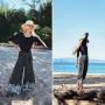 Anthropologie Ett:twa  Polka Dot Floral Chesapeake Wide Leg Pants Size Sz 6 Photo 1