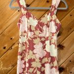 Ryegrass linen blend peasant chic pink floral midi dress NWT Size XS Photo 2