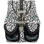 Leopard Print Western Leather Buckle Backpack Multiple Photo 0