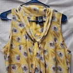 Bisou Bisou Button Down Blouse, Tie, Sz Large Photo 3
