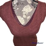 DKNY JEANS Rust Color V Neck Blouse size petite Photo 2