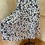 Mango  Black And White Floral Print Halterneck Swing Lightweight Dress Size 10 Photo 5