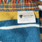 Bohemian Ventures Endurance Teal Orange Bird Knit Scarf Fringe OLDSTOCK Photo 3