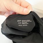 Aerie  Ribbed Full Coverage One Piece Open Tie Back Swimsuit Black Medium Long Photo 2