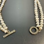 Double strand freshwater pearls necklace Dragonfly necklace w/dragon fly charm Silver Photo 6