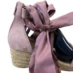 UGG  Australia Sandals Womens 9 Trina Wedge Espadrille Ribbon Zip Closure Pink Photo 2