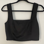 Lulus NWT Black Square Neck Sleeveless Crop Top Size Small Photo 0