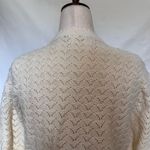 Vitg 80s Pointelle Knit Cardigan Women Sz S Cottagecore Coquette Wintuk Scallop Photo 5
