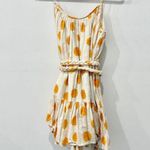 Rhode Resort Nalla Belted Floral Print Tiered Mini Dress Marigold Womens Size XS Orange Photo 8