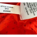 J.Crew  Ruffled Eyelet Lace Wrap Shirt in Bright Red Size XL X-Large Photo 6