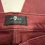 7 For All Mankind Women's Burgundy Cargo Skinny Jeans Size 27 Photo 5