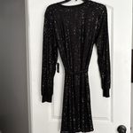 Vera Wang  Black Sequin Long Sleeve Dress Photo 4