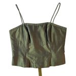 $1400 Marisa Baratelli 8 10 Sage Green 3pc Dress Bustier Skirt Jacket Thai Silk Photo 2