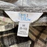 Time and Tru Womens Flannel Shirt Jacket Hooded Long Sleeve Gray Pink Medium Photo 7