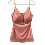 Rhonda Shear Shapewear Camisole Coral Pink Lace Details Padded Adjustable 1X Photo 7