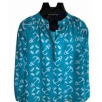 Macbeth Collection  Nautical Blouse Women's Small Aquamarine Blue lightweight Photo 0