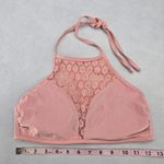 Fashion Union  Pink Lace Halter Tie Swim Sports Bra Beach Bikini Top M Medium Photo 2