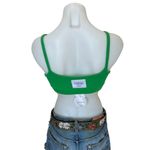Camila Coelho Sports Bra Kelly Green SMALL Bralette Cotton High Impact USA NEW Photo 5