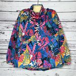 Lauren James LJ by NWT Size L Tropical Print Packable Raincoat Jacket w/ Hood Photo 1