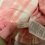 Madewell  Petal Pink Gingham / Plaid Shift Cotton Tank Top with Tie Details Photo 6